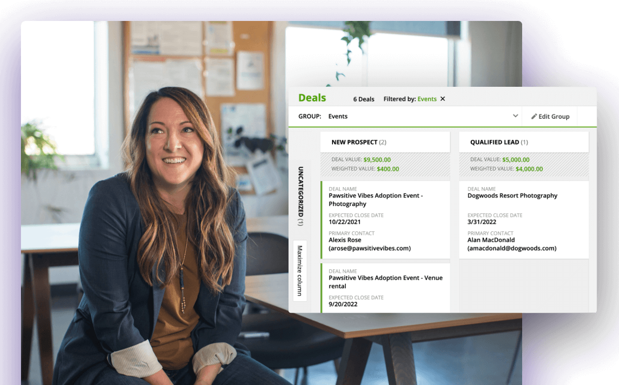 Happy Ontraport customer with an in-app screenshot